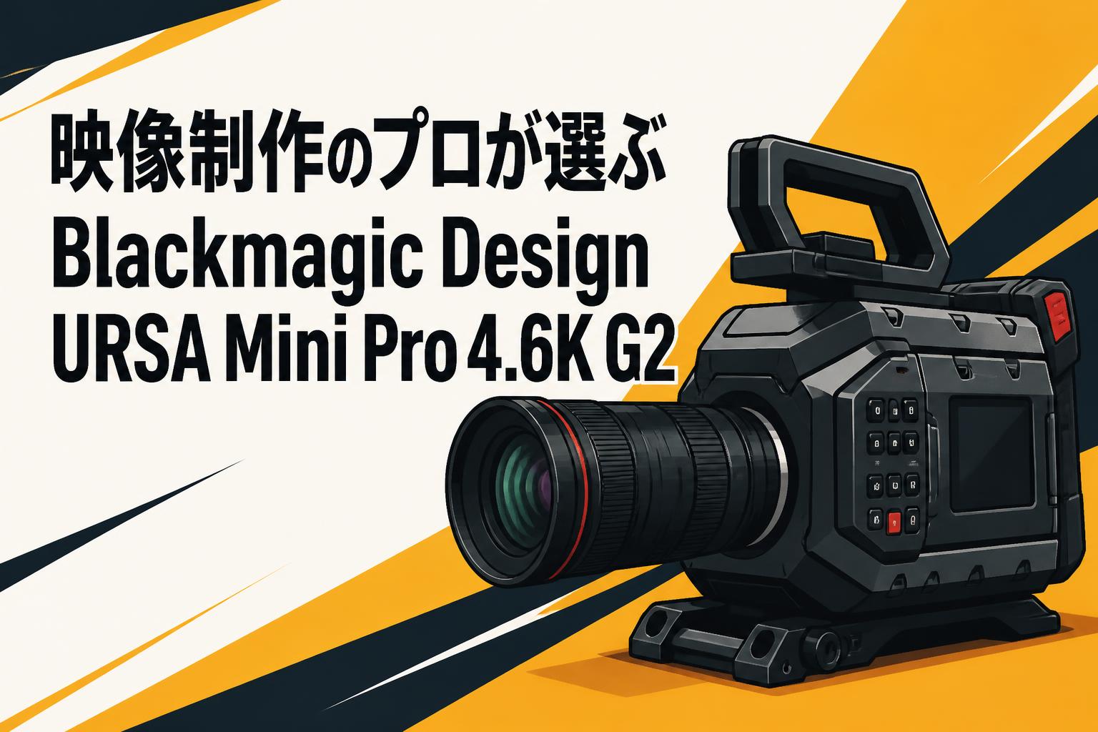 映像制作のプロが選ぶBlackmagic Design URSA Mini Pro 4.6K G2