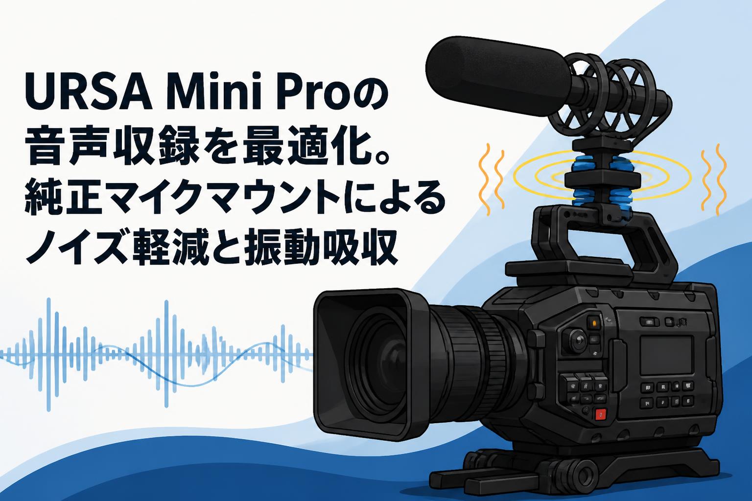 URSA Mini Proの音声収録を最適化。純正マイクマウントによるノイズ軽減と振動吸収