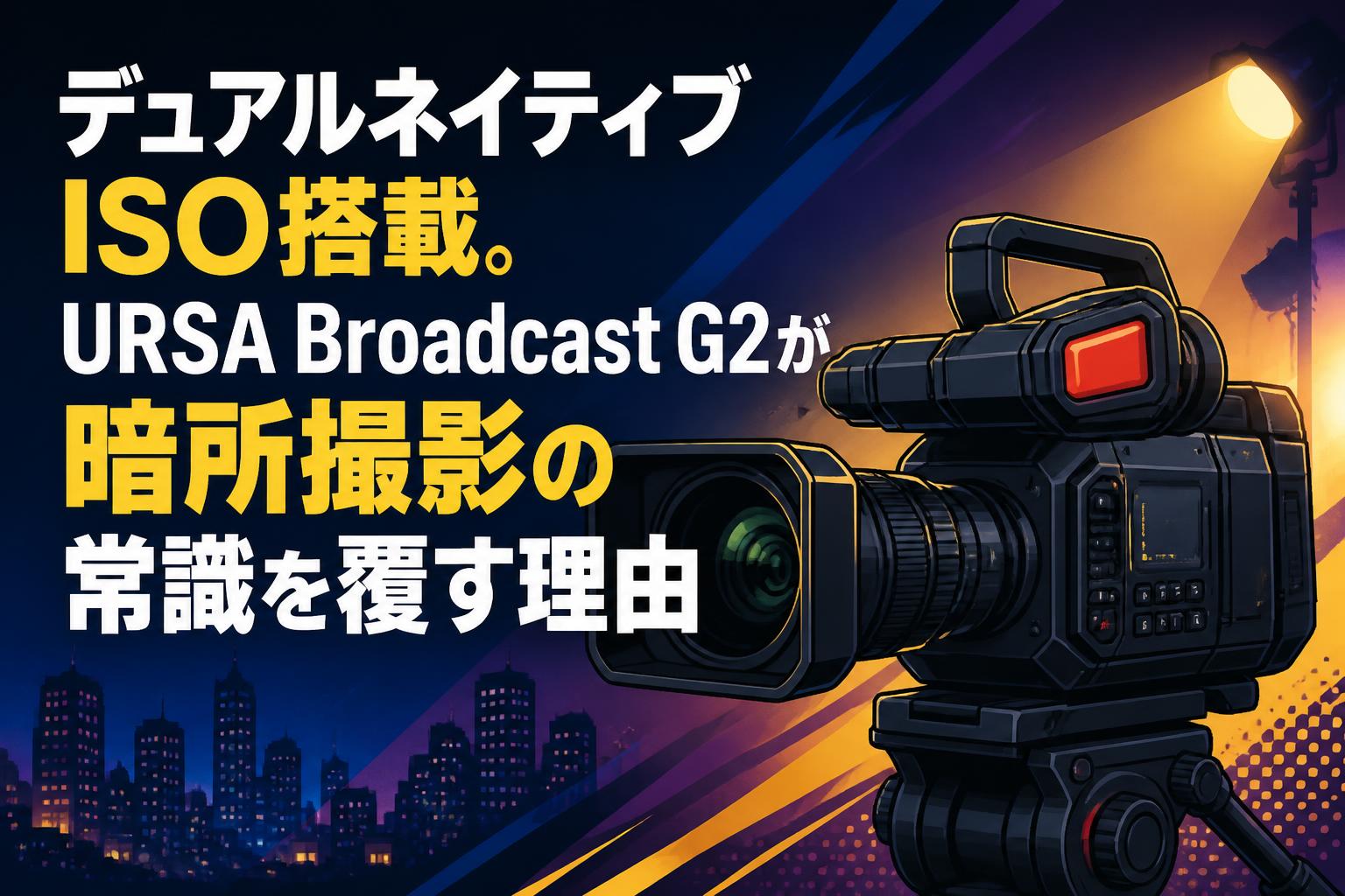 デュアルネイティブISO搭載。URSA Broadcast G2が暗所撮影の常識を覆す理由