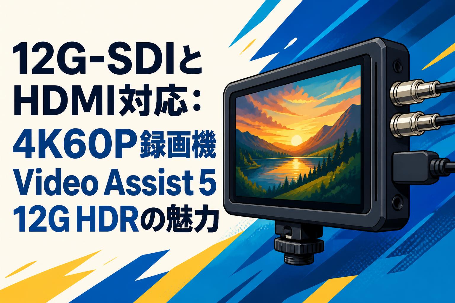 12G-SDIとHDMI対応：4K60P録画機Video Assist 5 12G HDRの魅力
