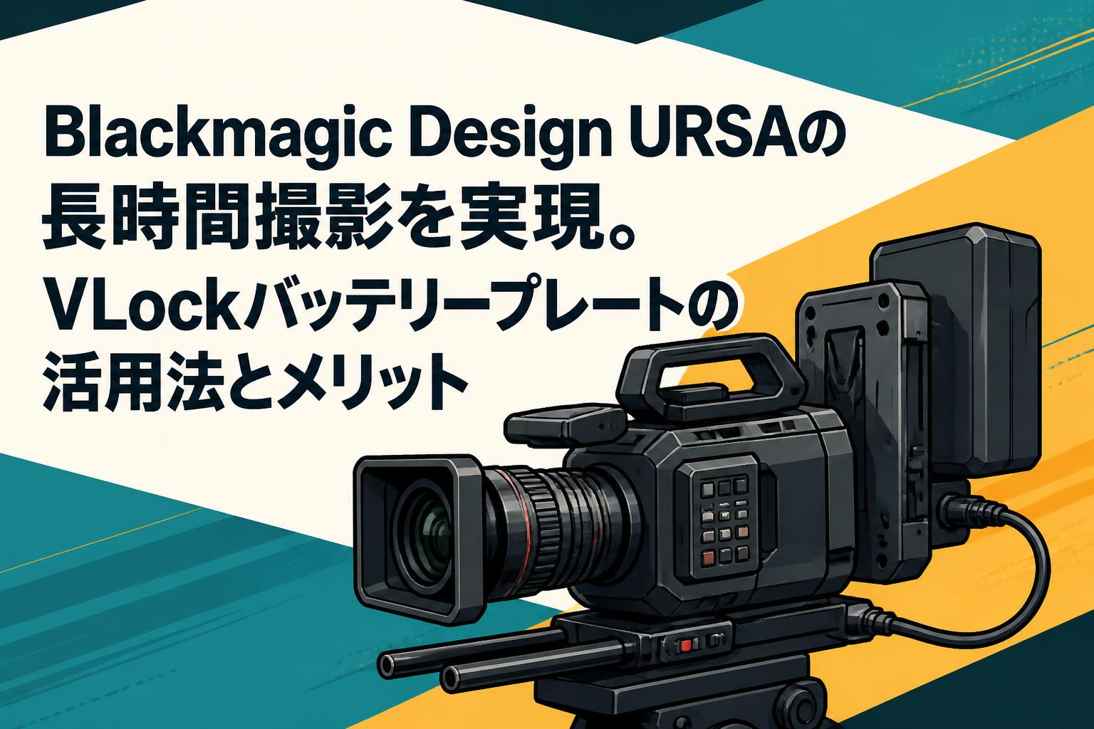 Blackmagic Design URSAの長時間撮影を実現。VLockバッテリープレートの活用法とメリット