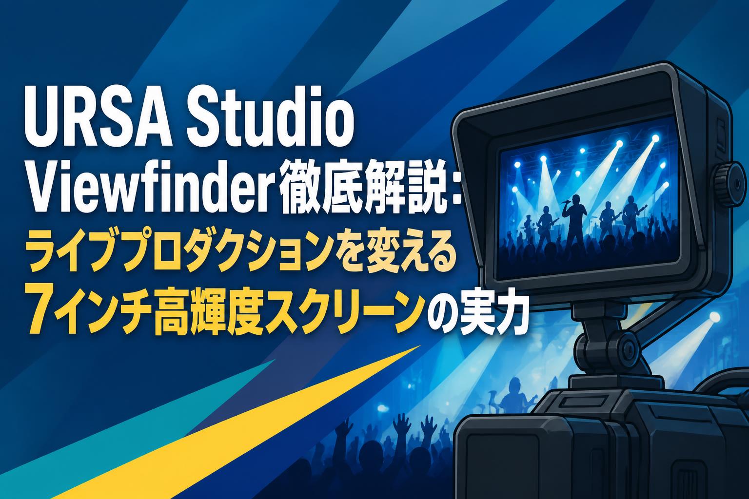URSA Studio Viewfinder徹底解説：ライブプロダクションを変える7インチ高輝度スクリーンの実力