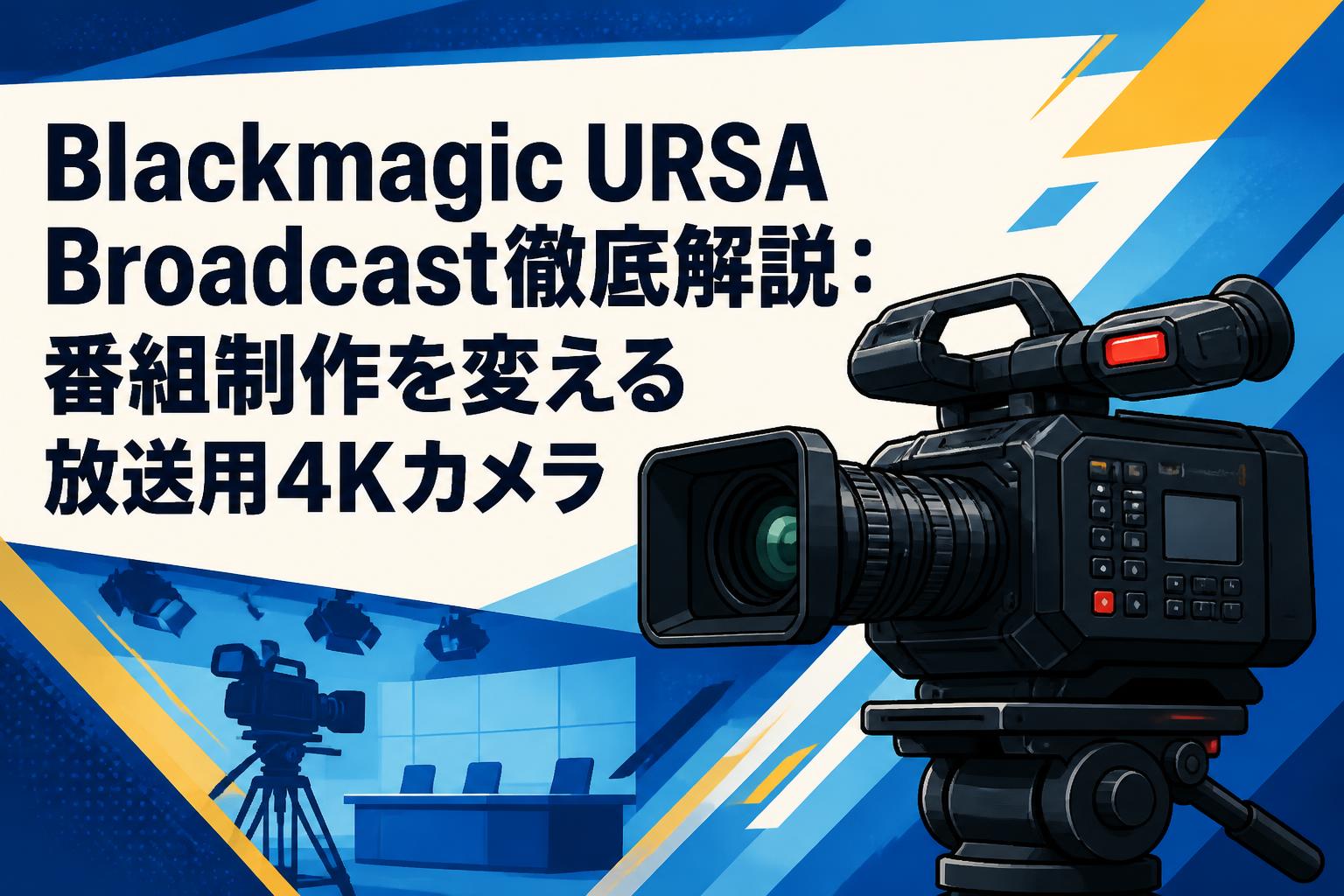 Blackmagic URSA Broadcast徹底解説：番組制作を変える放送用4Kカメラ