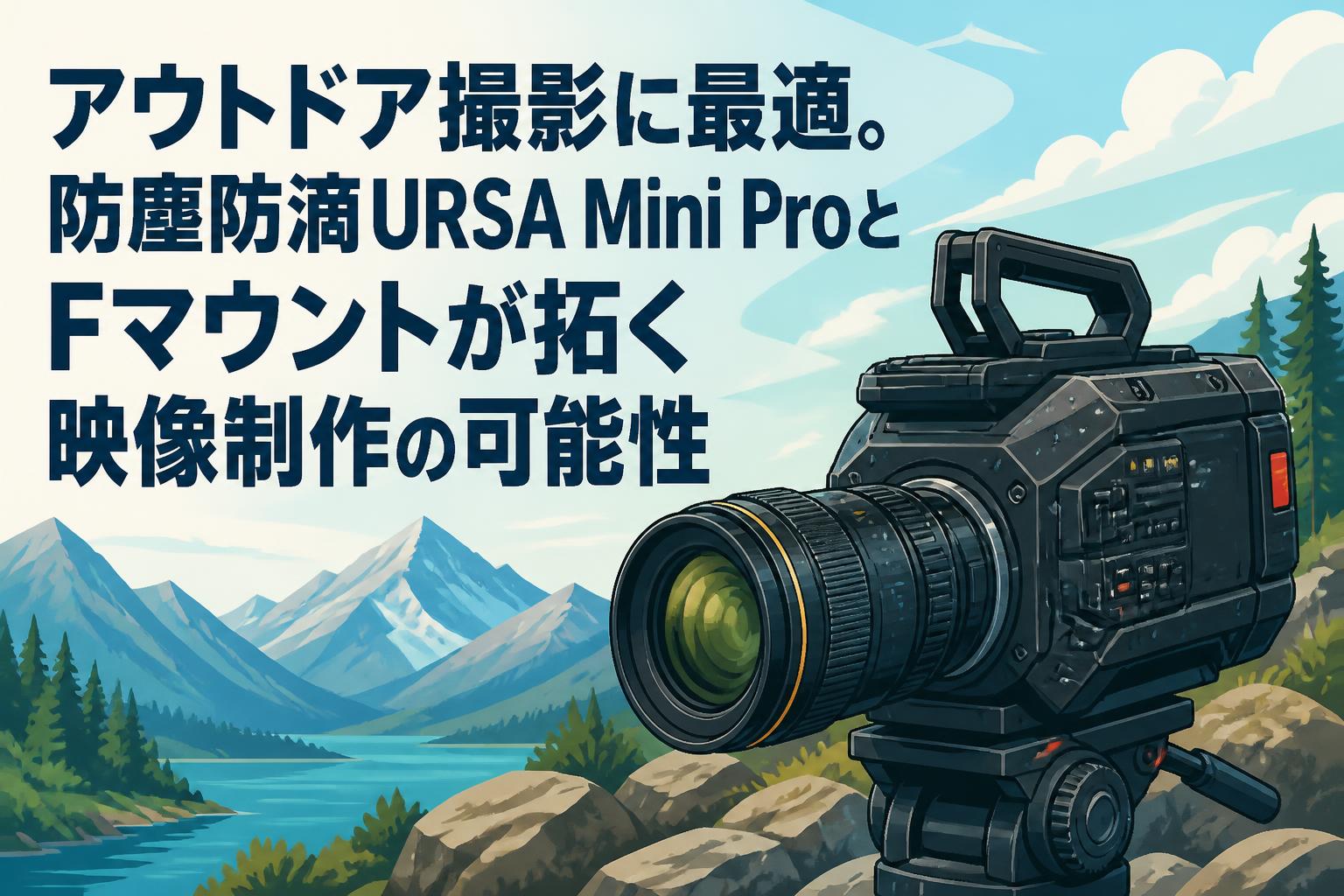 アウトドア撮影に最適。防塵防滴URSA Mini ProとFマウントが拓く映像制作の可能性