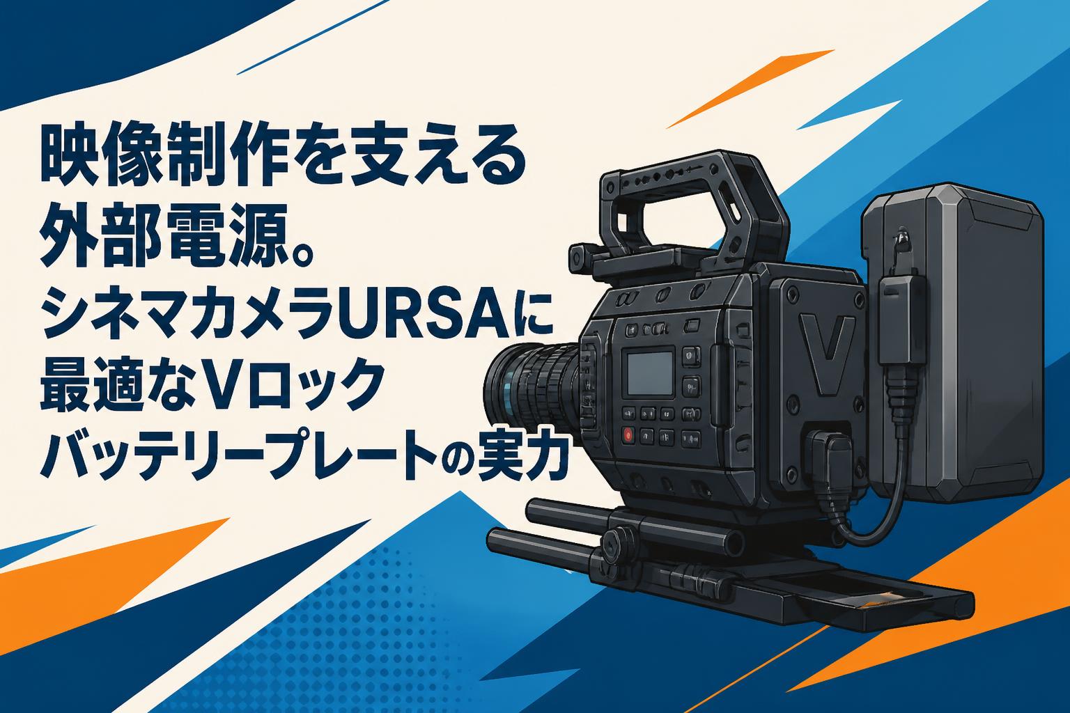 映像制作を支える外部電源。シネマカメラURSAに最適なVロックバッテリープレートの実力