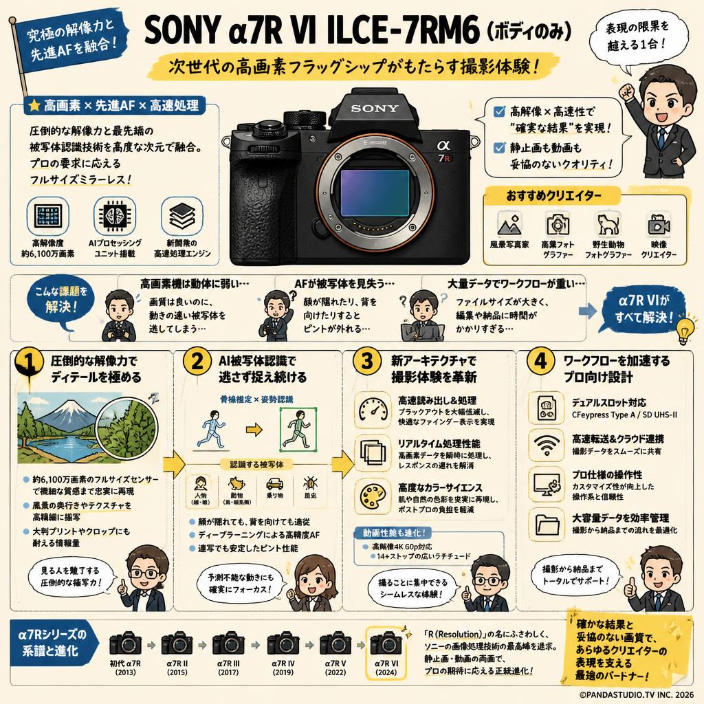 SONY α7R VI ILCE-7RM6 (ボディのみ） 概要