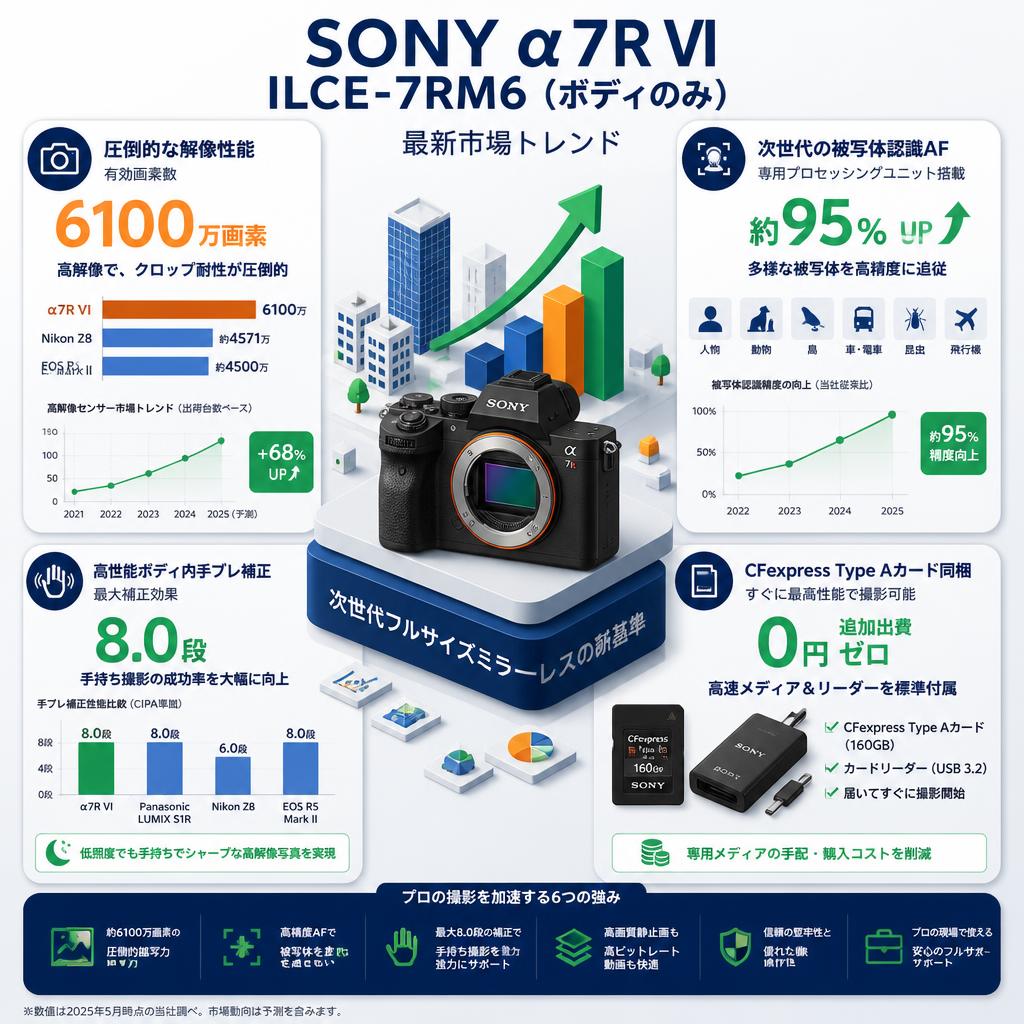 SONY α7R VI ILCE-7RM6 (ボディのみ） セールスポイント