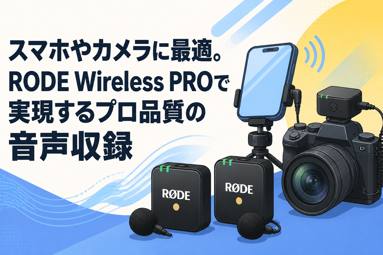 スマホやカメラに最適。RODE Wireless PROで実現するプロ品質の音声収録