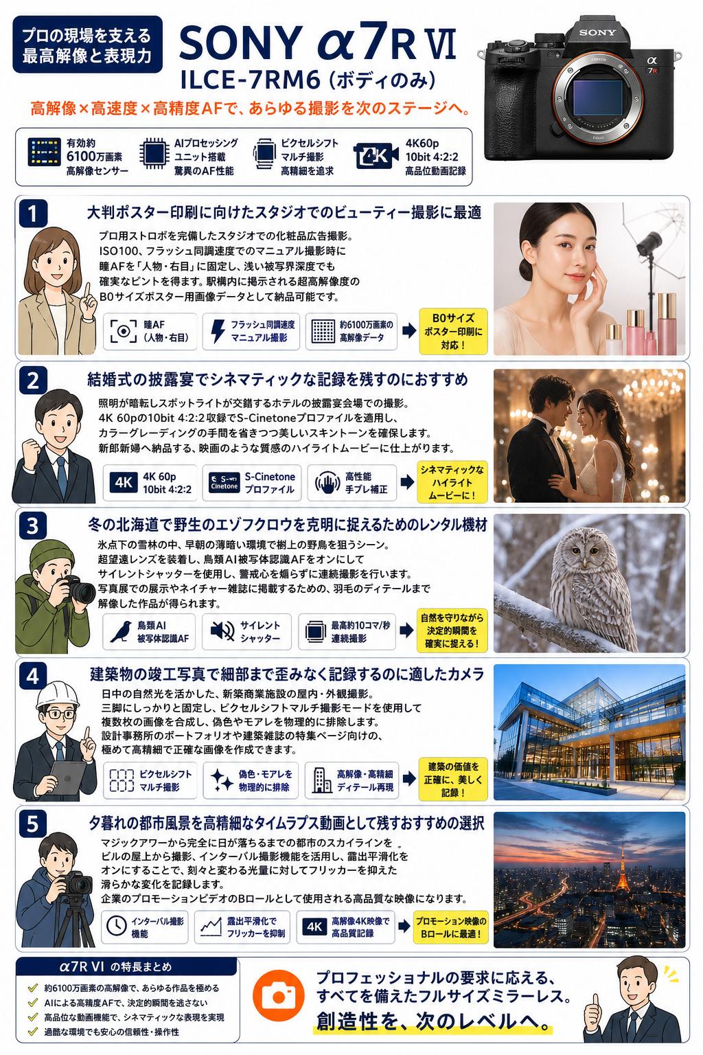 SONY α7R VI ILCE-7RM6 (ボディのみ） 用途