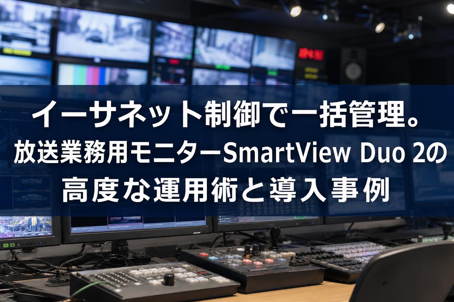 イーサネット制御で一括管理。放送業務用モニターSmartView Duo 2の高度な運用術と導入事例