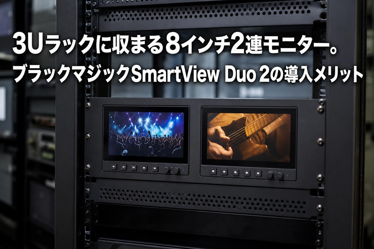 3Uラックに収まる8インチ2連モニター。ブラックマジックSmartView Duo 2の導入メリット