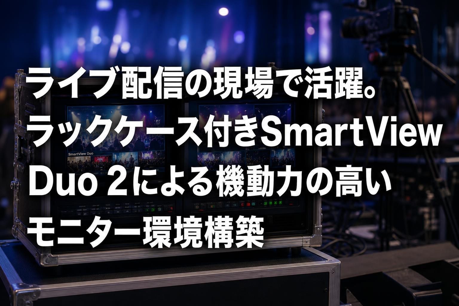 ライブ配信の現場で活躍。ラックケース付きSmartView Duo 2による機動力の高いモニター環境構築