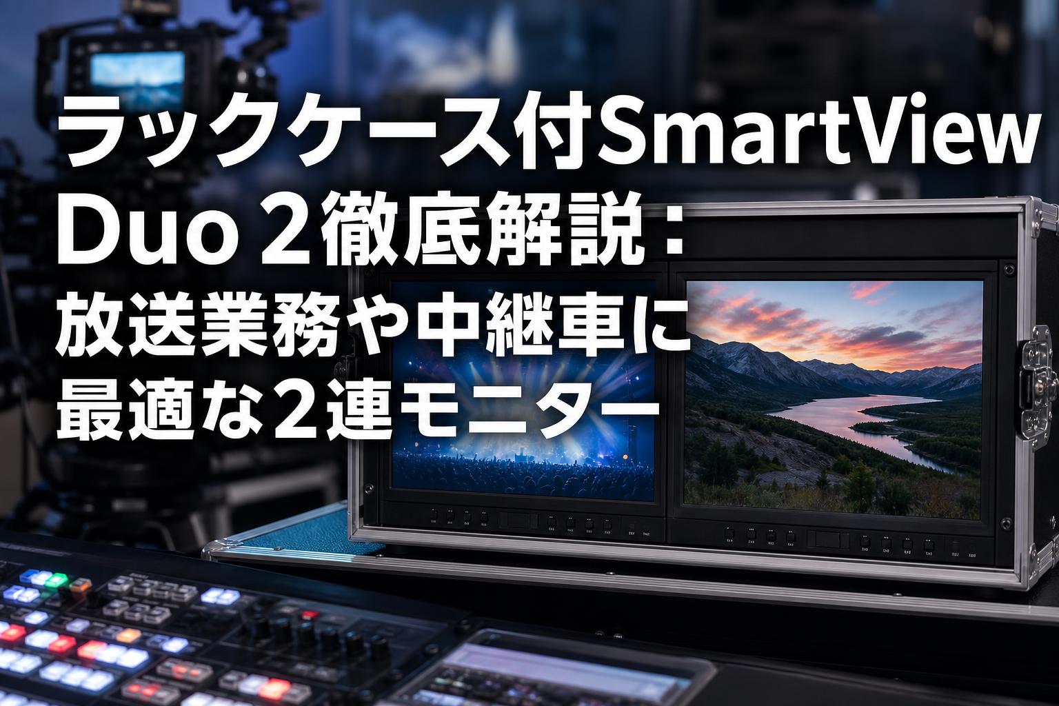 ラックケース付SmartView Duo 2徹底解説：放送業務や中継車に最適な2連モニター