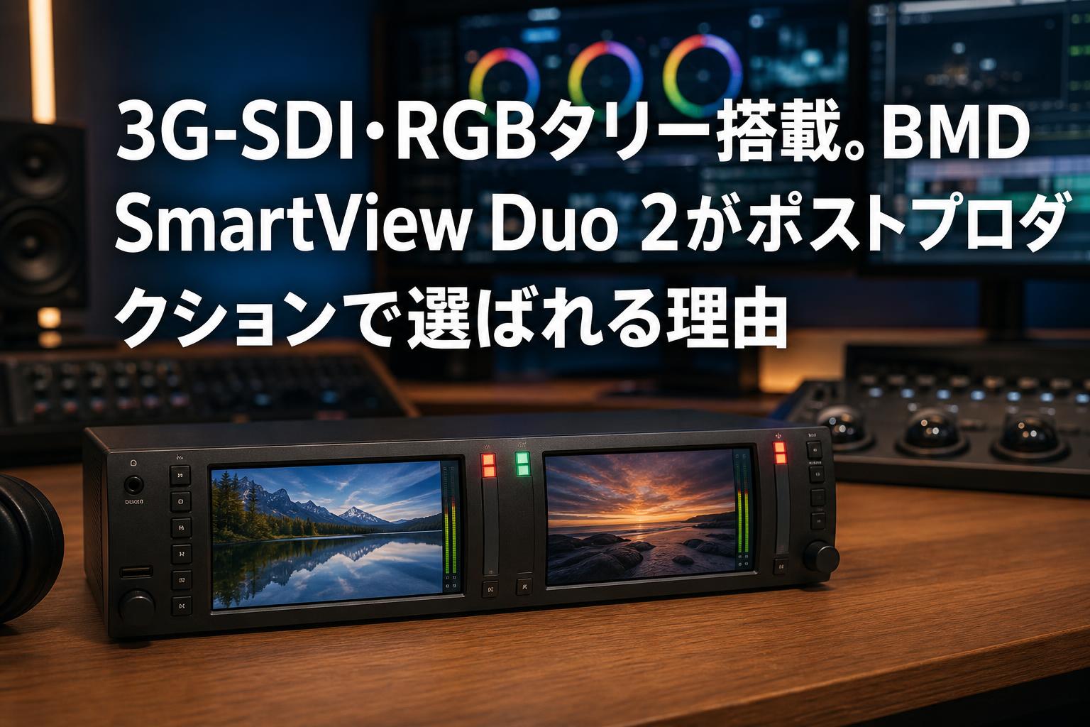 3G-SDI・RGBタリー搭載。BMD SmartView Duo 2がポストプロダクションで選ばれる理由