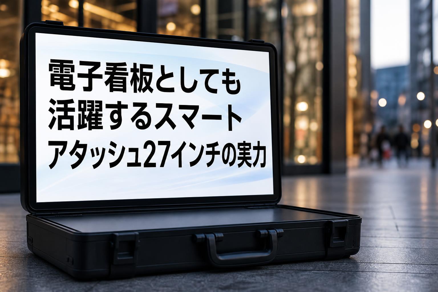 電子看板としても活躍するスマートアタッシュ27インチの実力