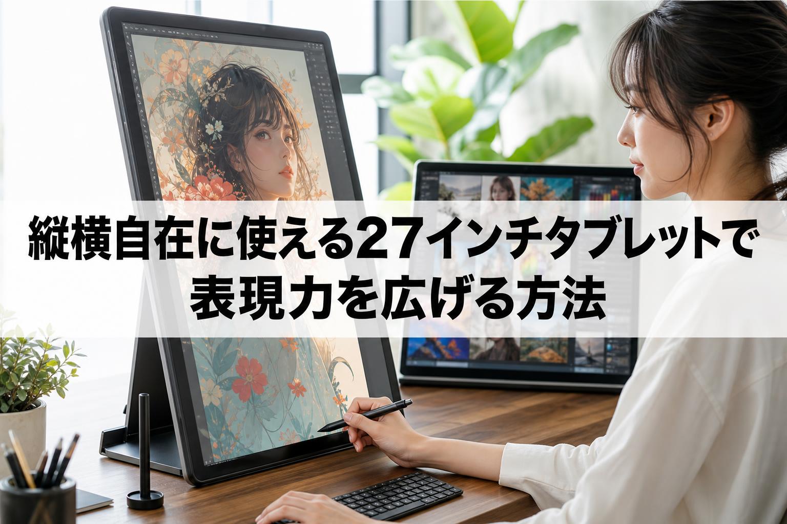 縦横自在に使える27インチタブレットで表現力を広げる方法