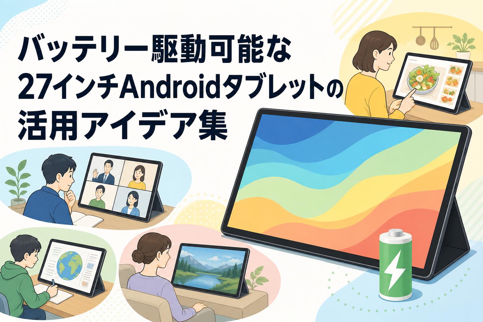 バッテリー駆動可能な27インチAndroidタブレットの活用アイデア集