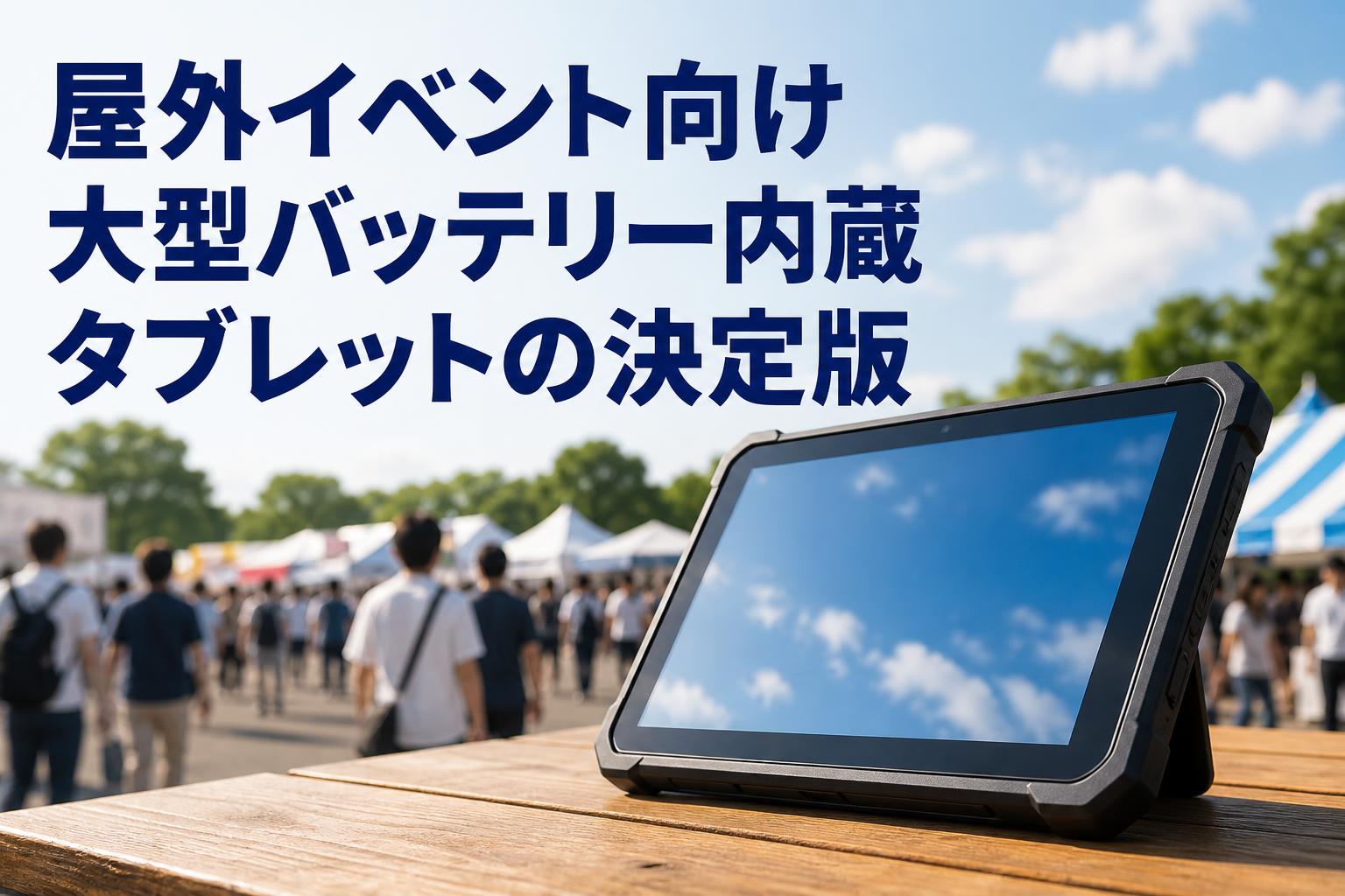 屋外イベント向け大型バッテリー内蔵タブレットの決定版
