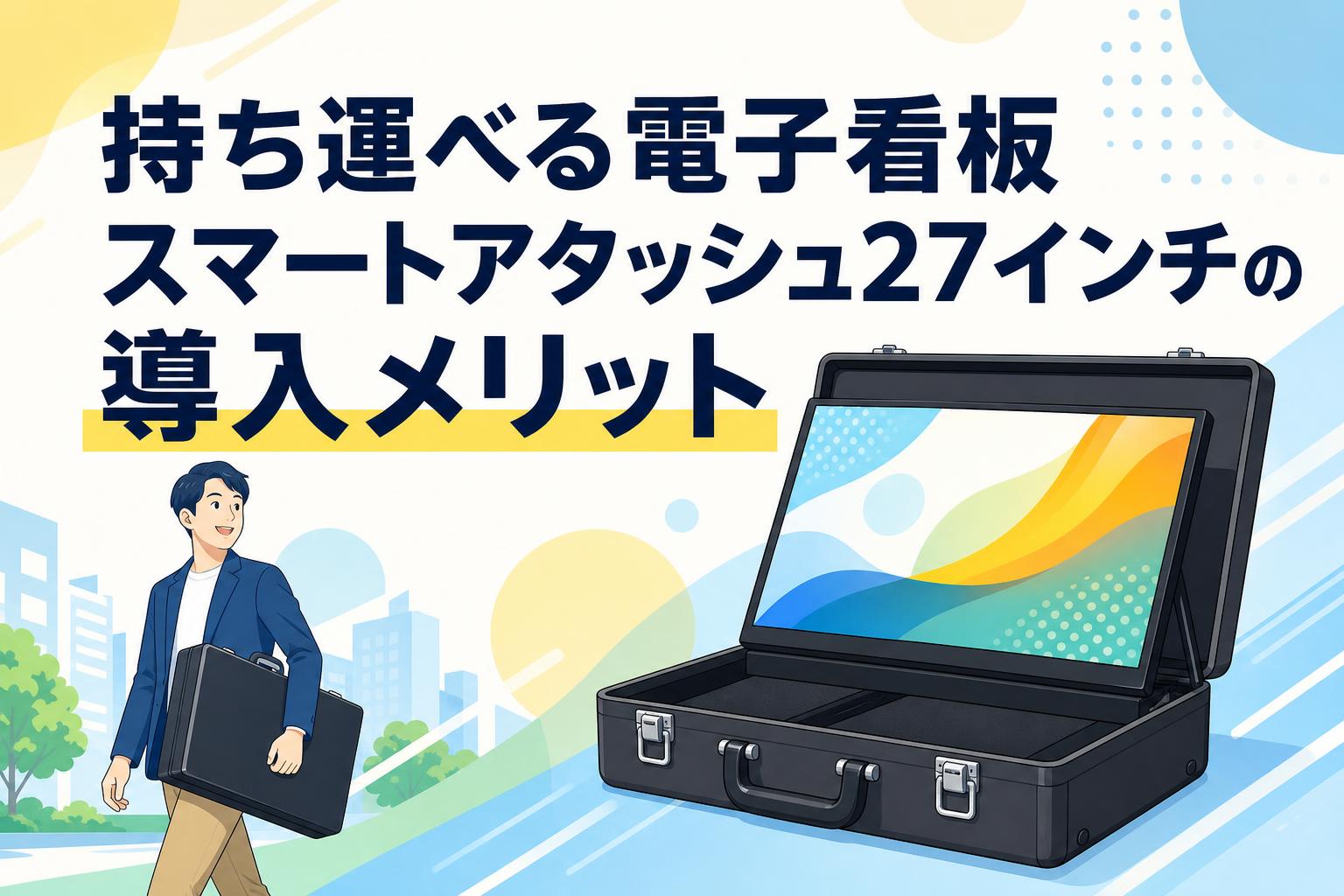 持ち運べる電子看板スマートアタッシュ27インチの導入メリット