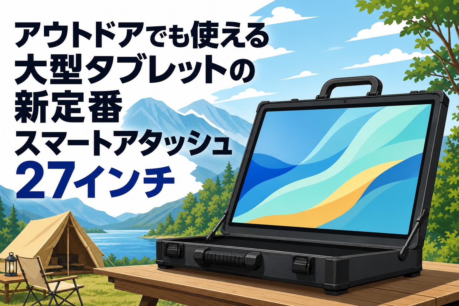 アウトドアでも使える大型タブレットの新定番スマートアタッシュ27インチ