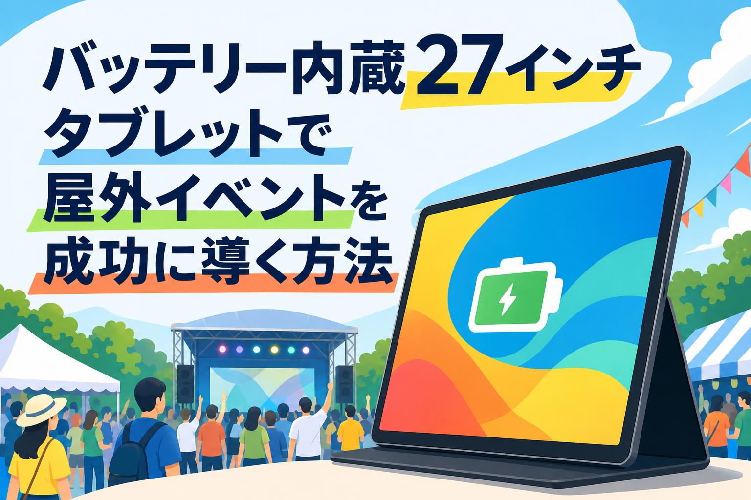 バッテリー内蔵27インチタブレットで屋外イベントを成功に導く方法