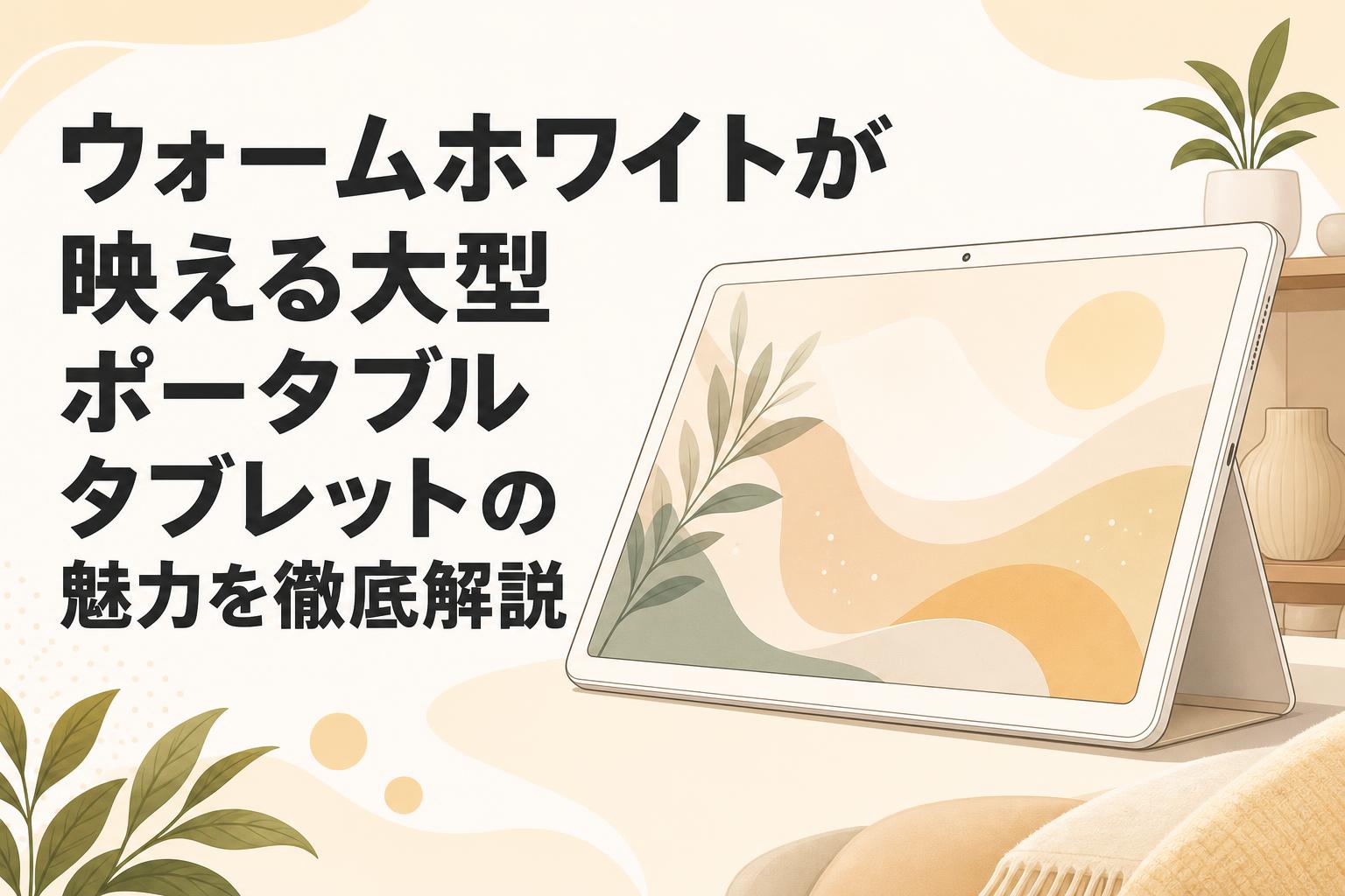 ウォームホワイトが映える大型ポータブルタブレットの魅力を徹底解説