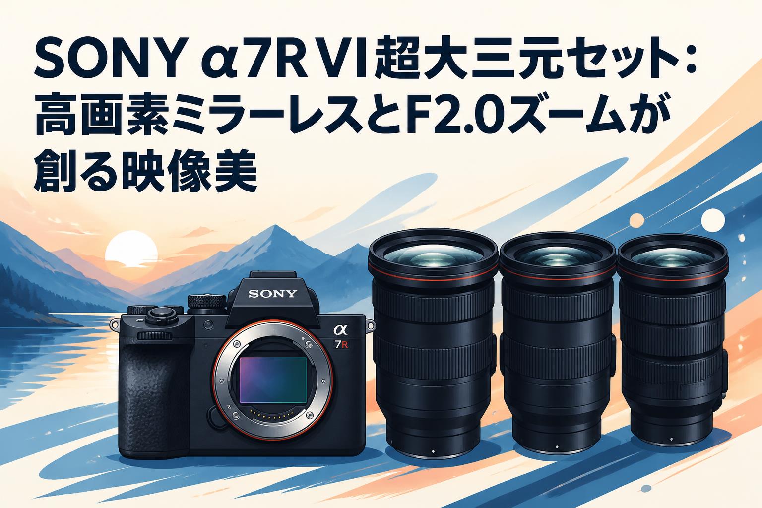 SONY α7R VI超大三元セット：高画素ミラーレスとF2.0ズームが創る映像美