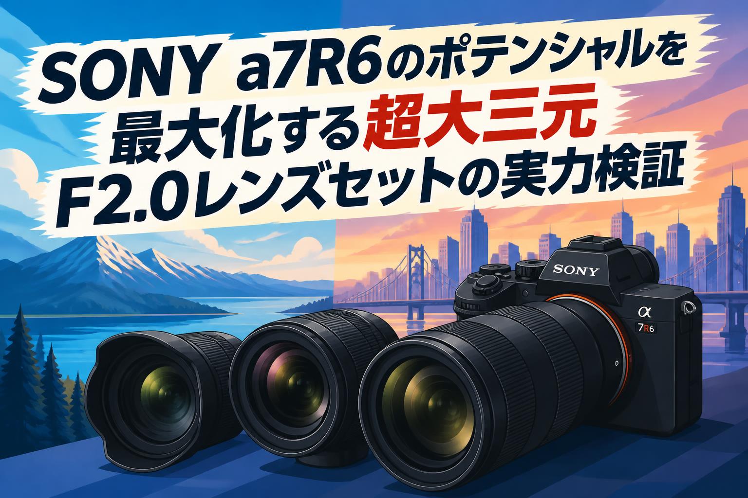 SONY a7R6のポテンシャルを最大化する超大三元F2.0レンズセットの実力検証
