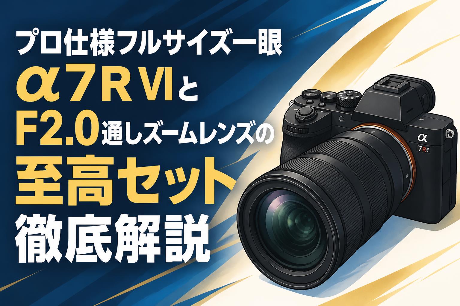 プロ仕様フルサイズ一眼α7R VIとF2.0通しズームレンズの至高セット徹底解説