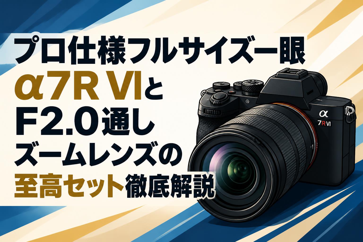 プロ仕様フルサイズ一眼α7R VIとF2.0通しズームレンズの至高セット徹底解説