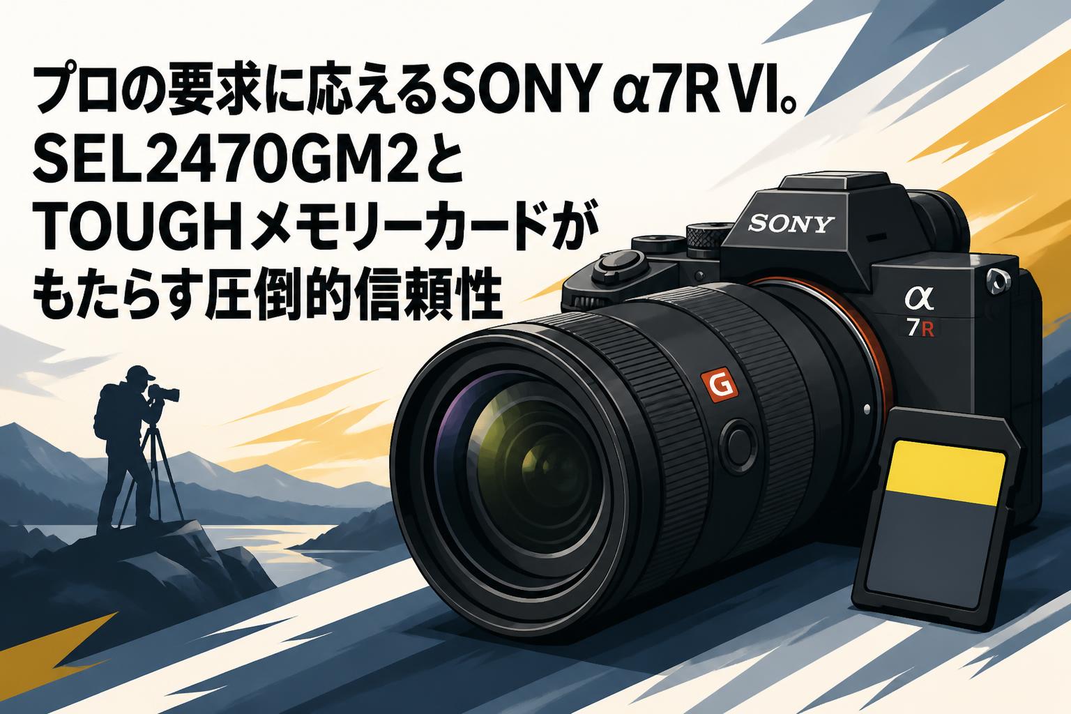 プロの要求に応えるSONY α7R VI。SEL2470GM2とTOUGHメモリーカードがもたらす圧倒的信頼性