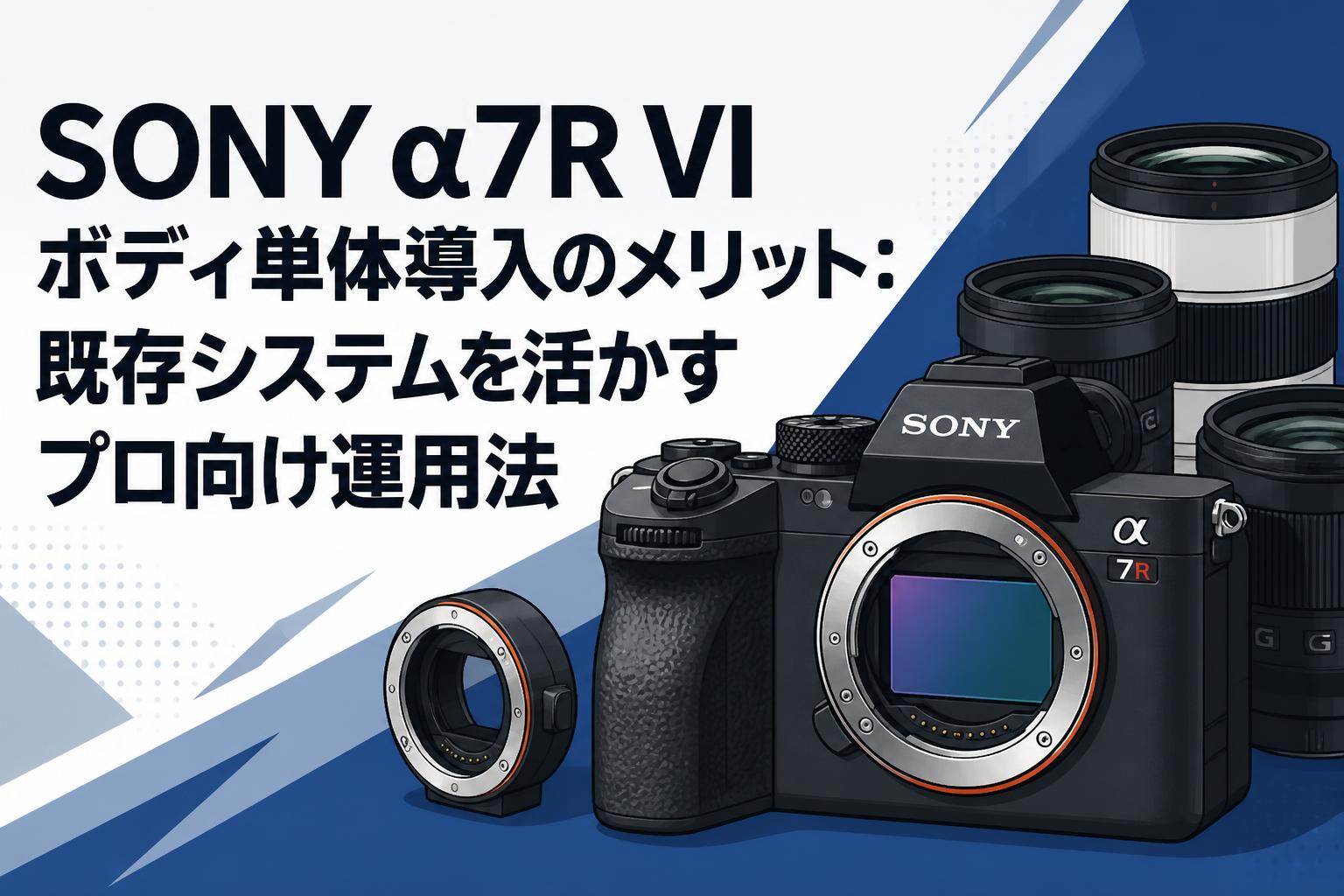 SONY α7R VI ボディ単体導入のメリット：既存システムを活かすプロ向け運用法