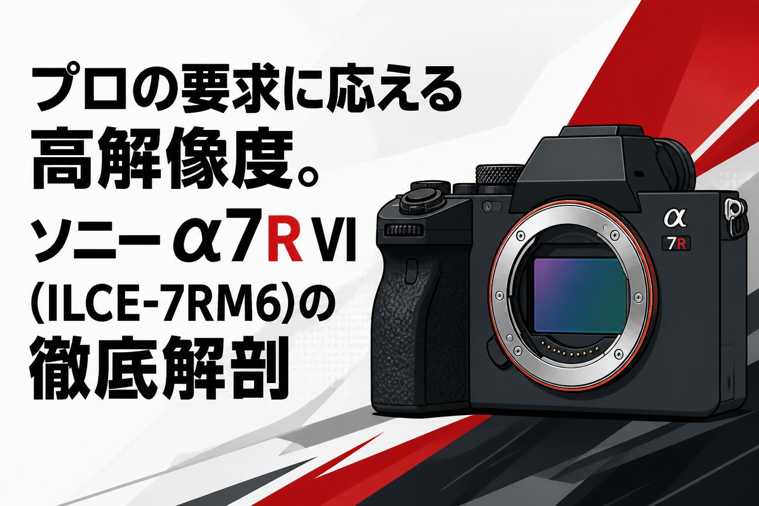 プロの要求に応える高解像度。ソニー α7R VI (ILCE-7RM6)の徹底解剖