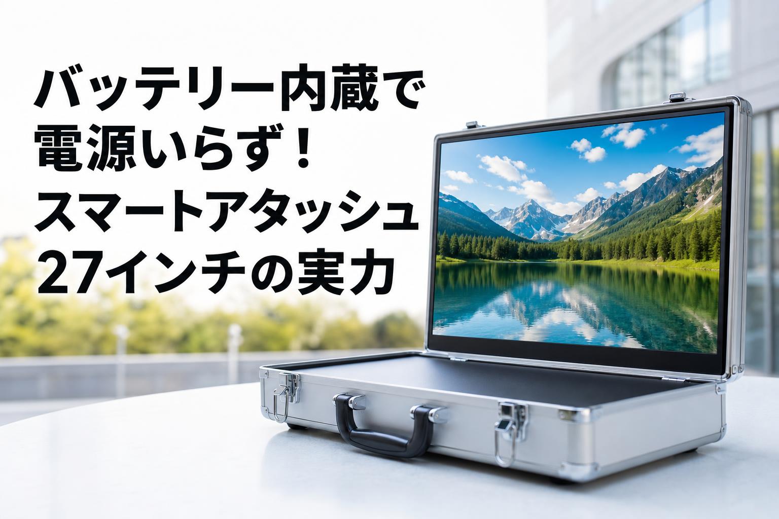 バッテリー内蔵で電源いらず！スマートアタッシュ27インチの実力