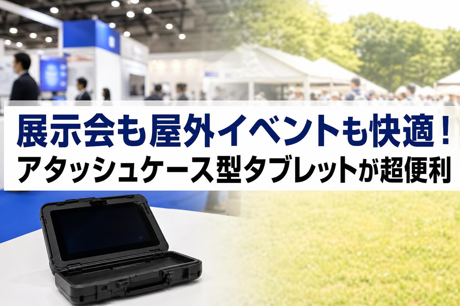 展示会も屋外イベントも快適！アタッシュケース型タブレットが超便利