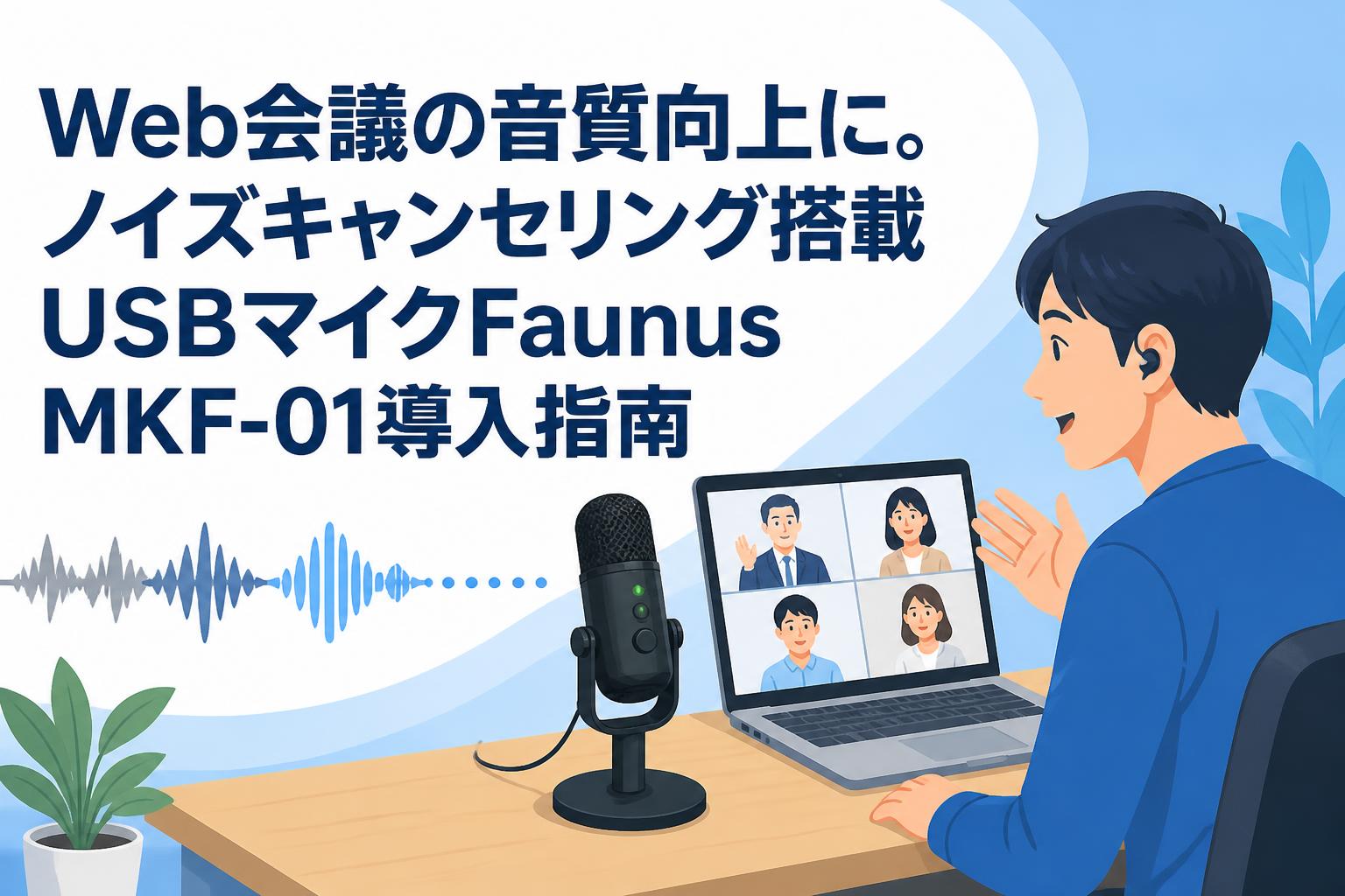 Web会議の音質向上に。ノイズキャンセリング搭載USBマイクFaunus MKF-01導入指南