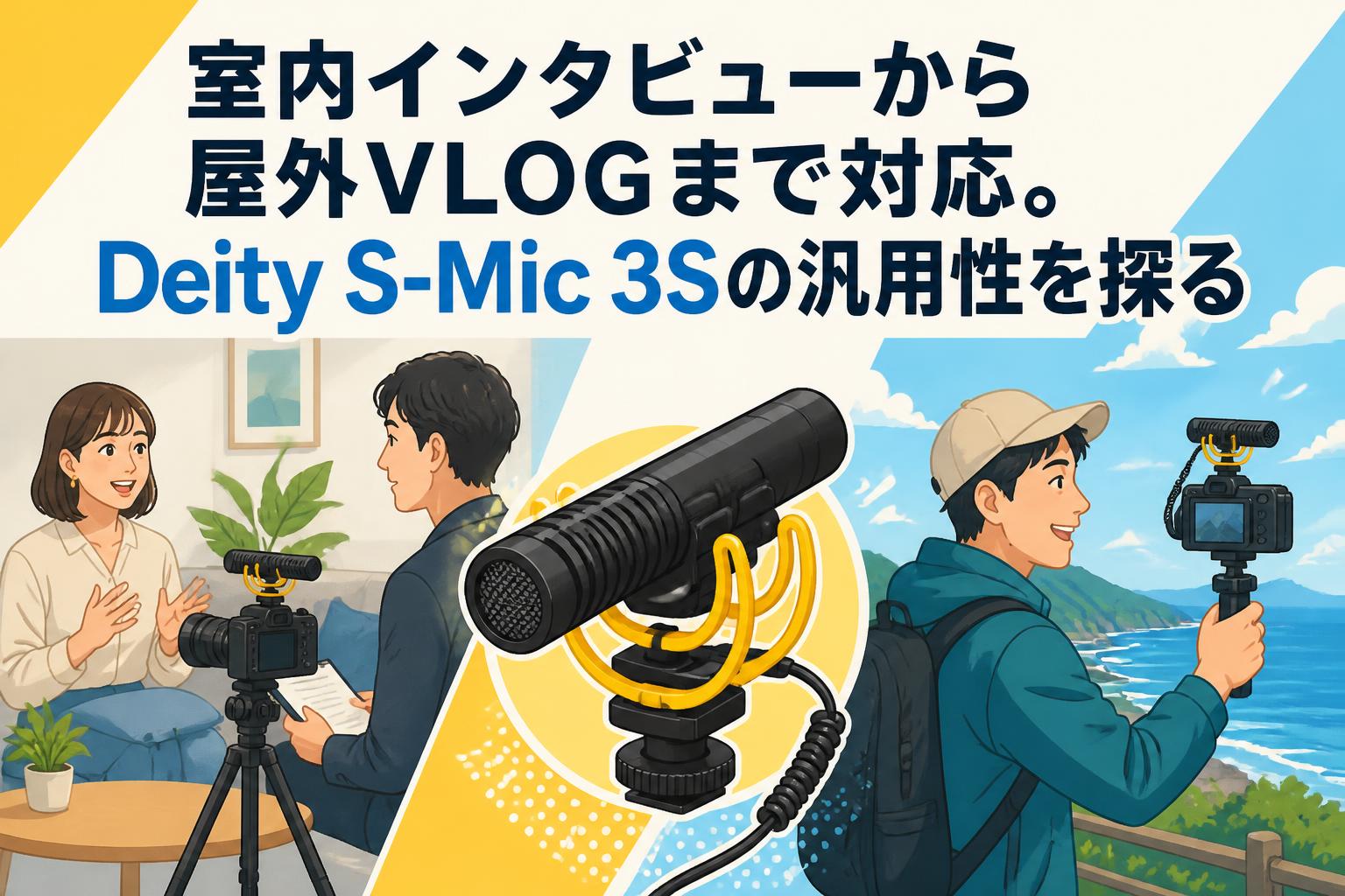 室内インタビューから屋外VLOGまで対応。Deity S-Mic 3Sの汎用性を探る