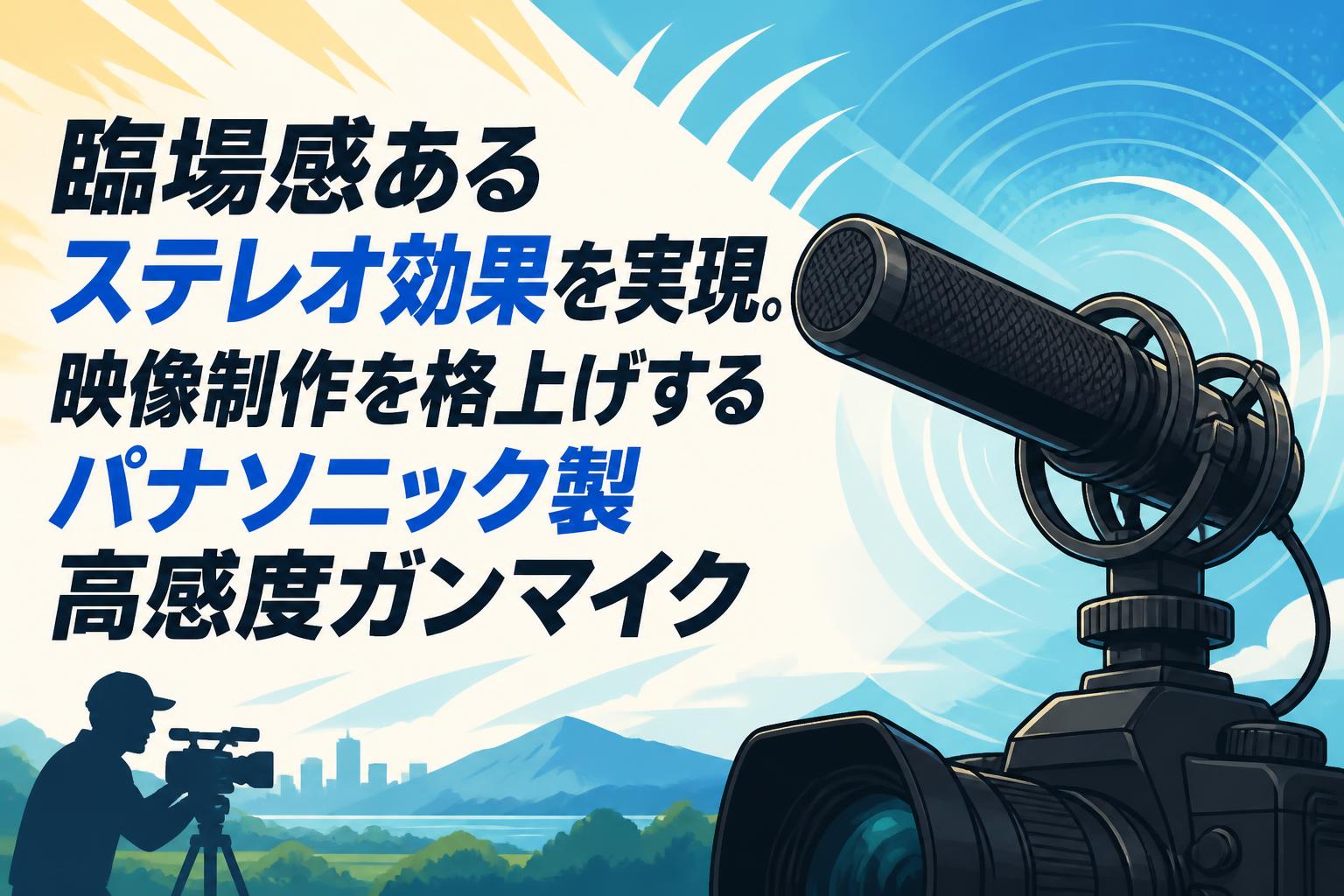 臨場感あるステレオ効果を実現。映像制作を格上げするパナソニック製高感度ガンマイク