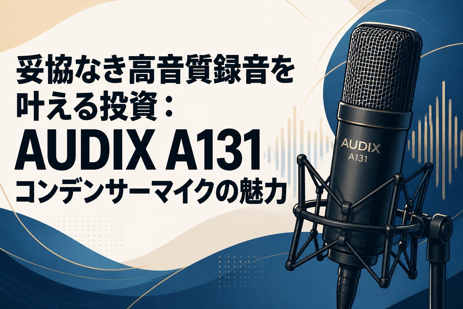 妥協なき高音質録音を叶える投資：AUDIX A131コンデンサーマイクの魅力