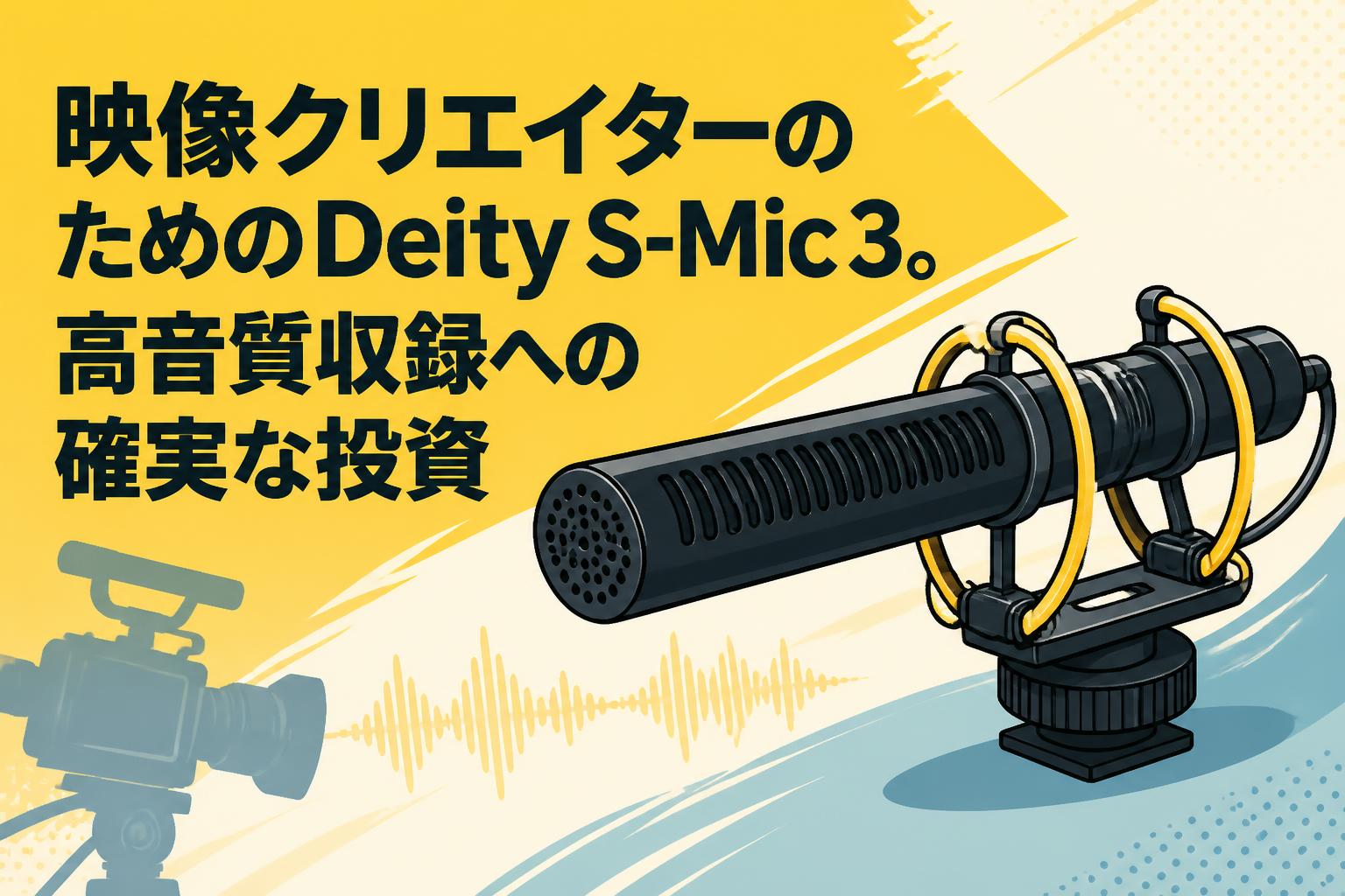 映像クリエイターのためのDeity S-Mic 3。高音質収録への確実な投資