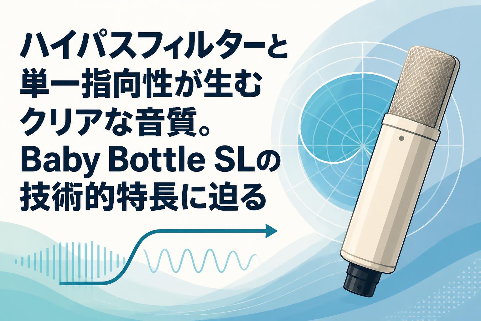 ハイパスフィルターと単一指向性が生むクリアな音質。Baby Bottle SLの技術的特長に迫る