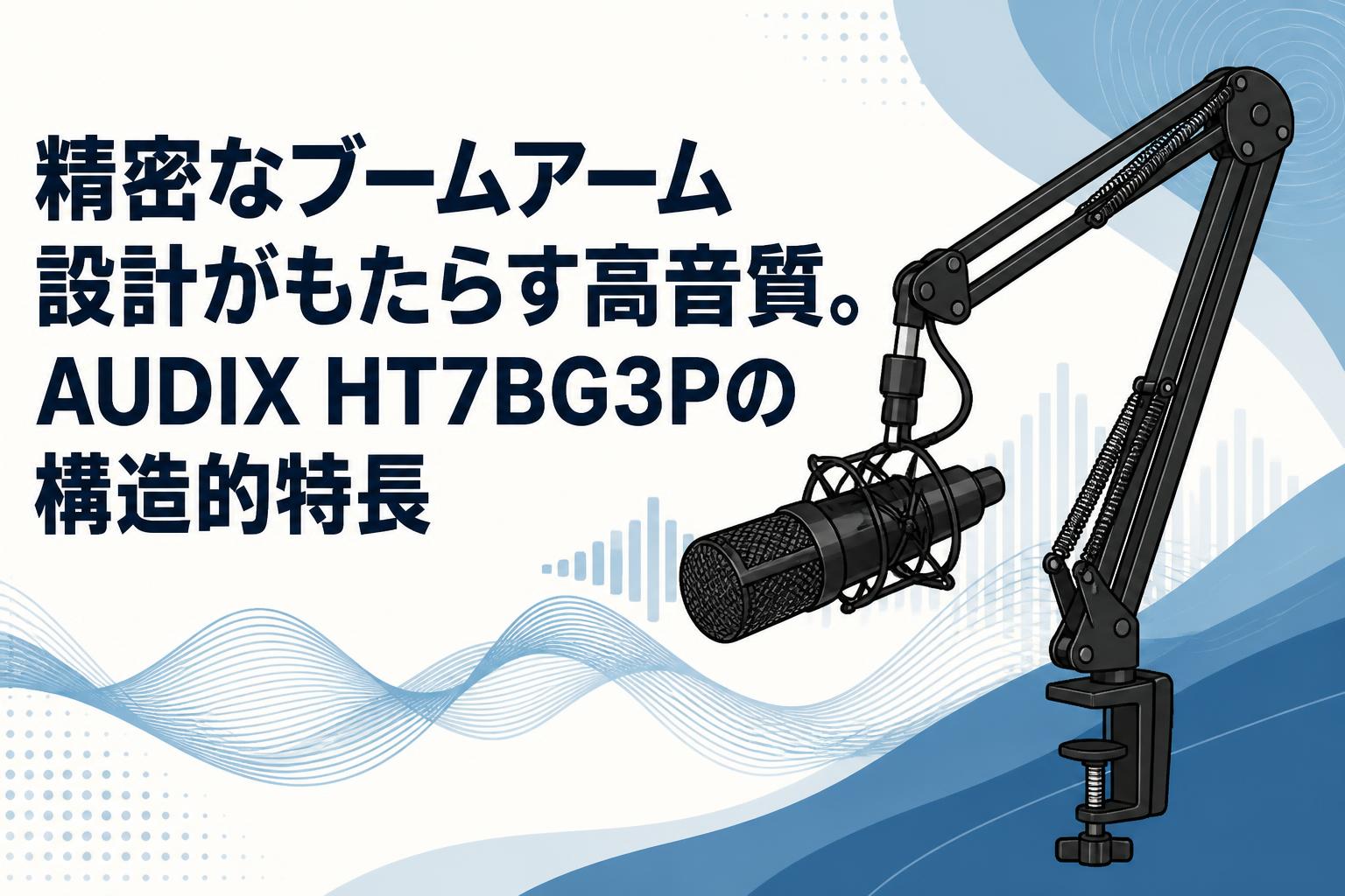 精密なブームアーム設計がもたらす高音質。AUDIX HT7BG3Pの構造的特長