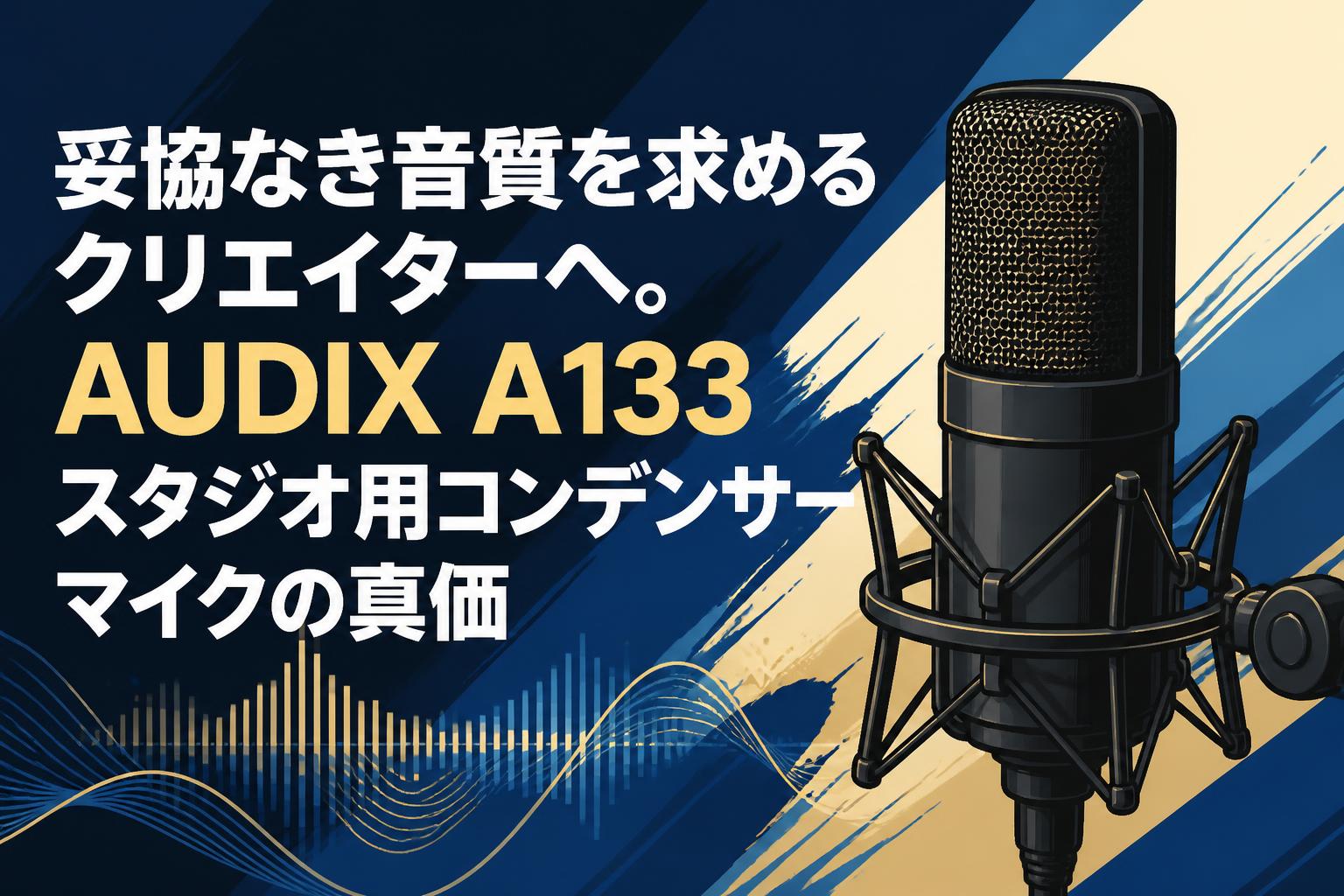 妥協なき音質を求めるクリエイターへ。AUDIX A133スタジオ用コンデンサーマイクの真価