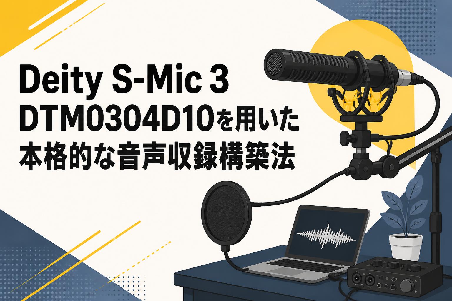 Deity S-Mic 3 DTM0304D10を用いた本格的な音声収録構築法