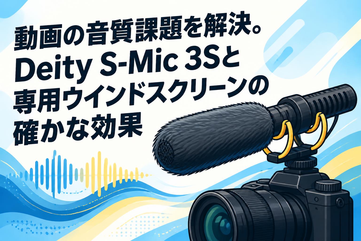 動画の音質課題を解決。Deity S-Mic 3Sと専用ウインドスクリーンの確かな効果
