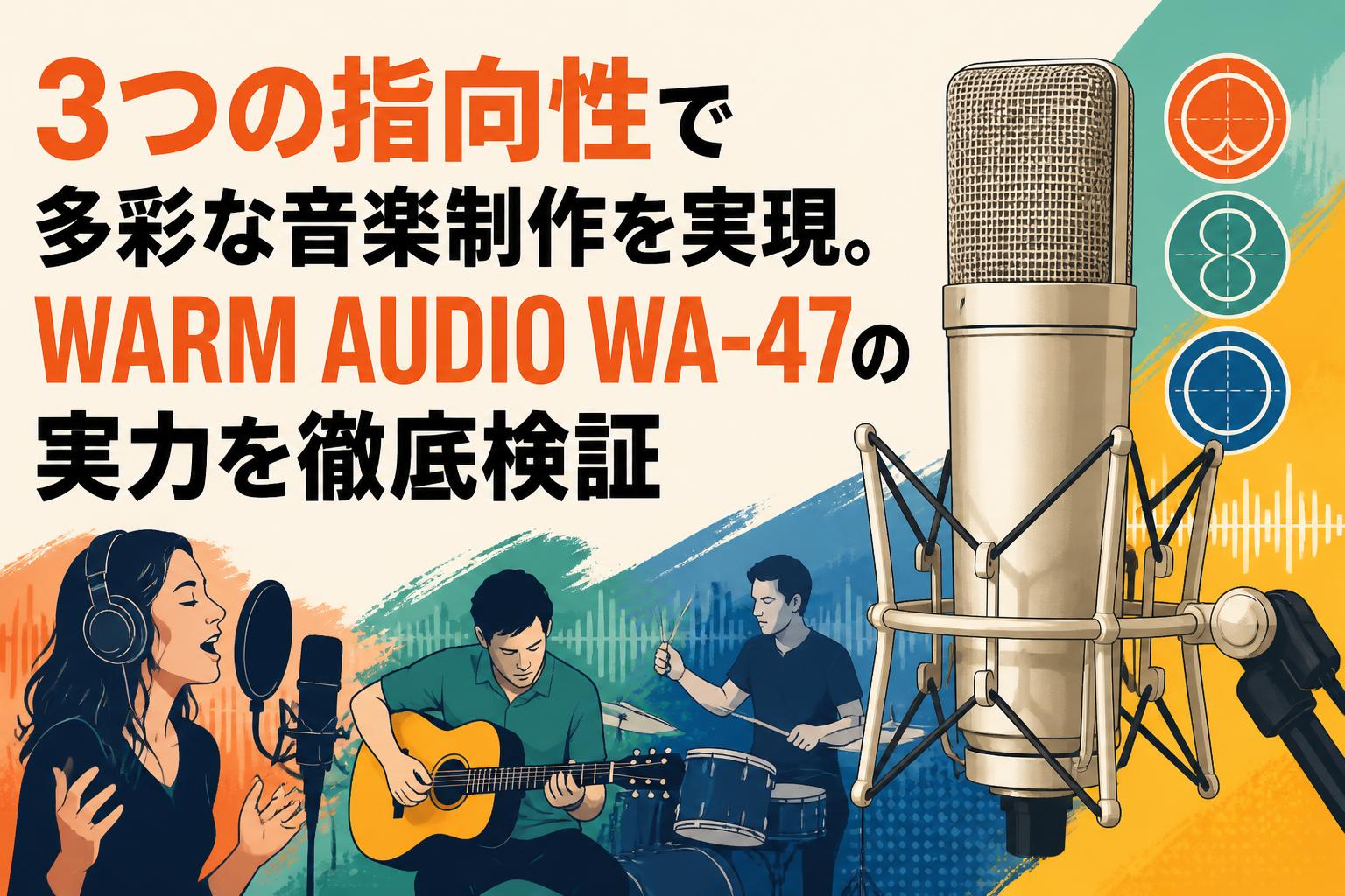 3つの指向性で多彩な音楽制作を実現。WARM AUDIO WA-47の実力を徹底検証