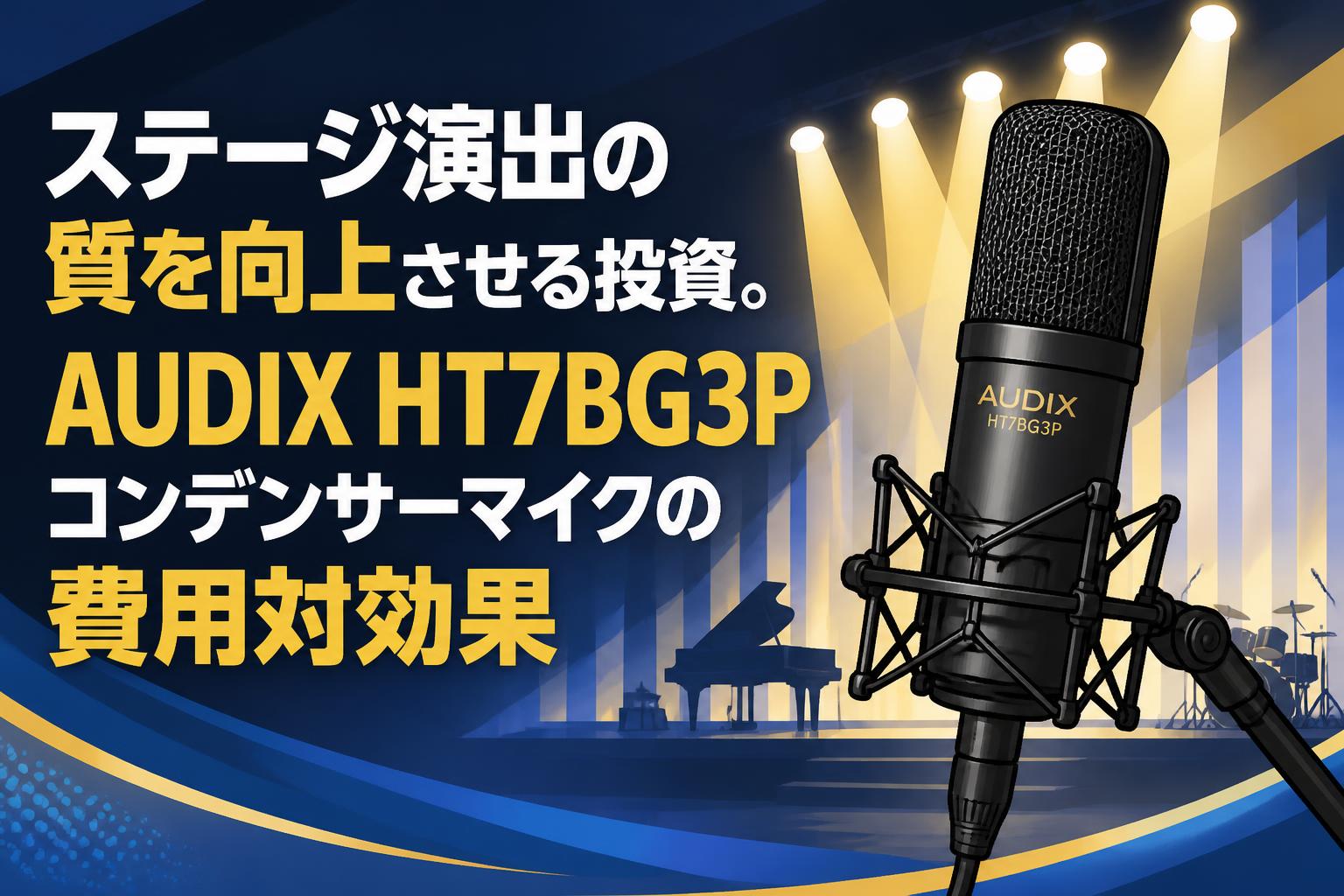 ステージ演出の質を向上させる投資。AUDIX HT7BG3Pコンデンサーマイクの費用対効果