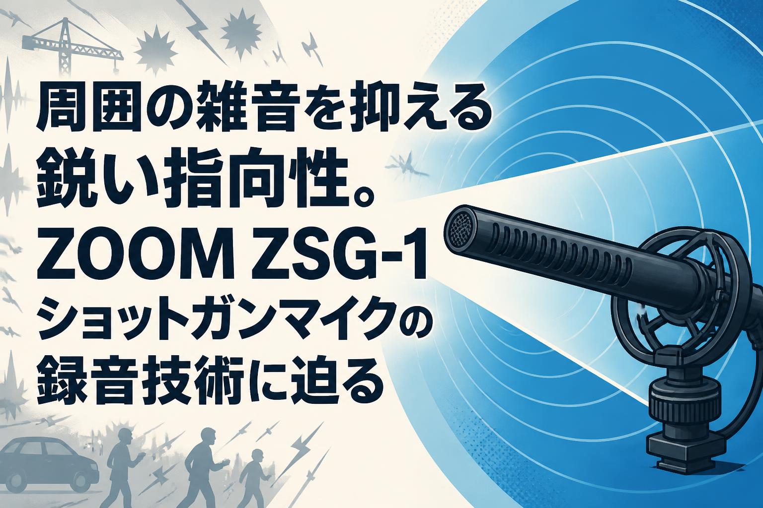 周囲の雑音を抑える鋭い指向性。ZOOM ZSG-1ショットガンマイクの録音技術に迫る