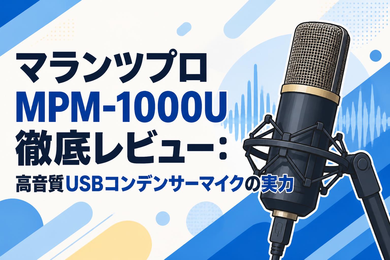 マランツプロ MPM-1000U徹底レビュー：高音質USBコンデンサーマイクの実力