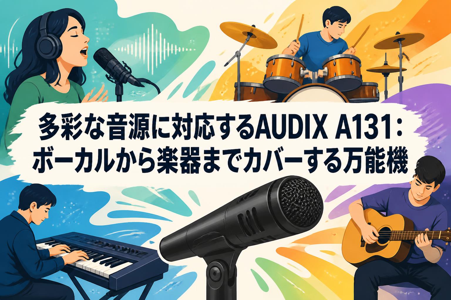 多彩な音源に対応するAUDIX A131：ボーカルから楽器までカバーする万能機